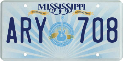 MS license plate ARY708