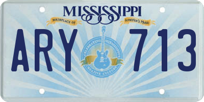 MS license plate ARY713