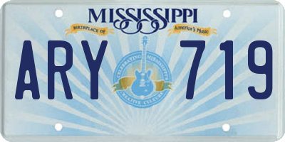 MS license plate ARY719