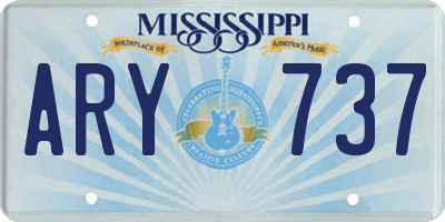 MS license plate ARY737