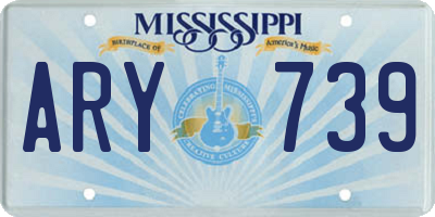MS license plate ARY739