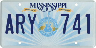 MS license plate ARY741