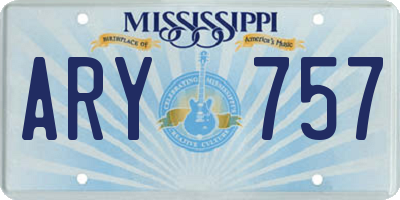 MS license plate ARY757