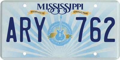MS license plate ARY762