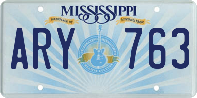 MS license plate ARY763