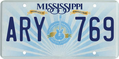 MS license plate ARY769