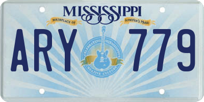 MS license plate ARY779