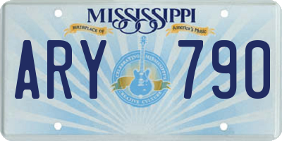 MS license plate ARY790