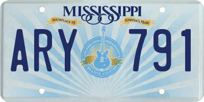 MS license plate ARY791