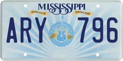 MS license plate ARY796