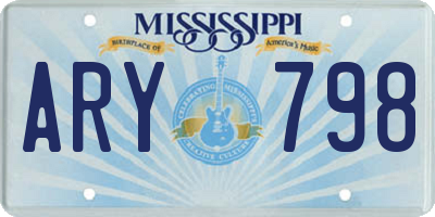 MS license plate ARY798