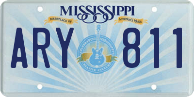 MS license plate ARY811