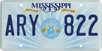 MS license plate ARY822
