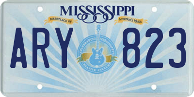 MS license plate ARY823