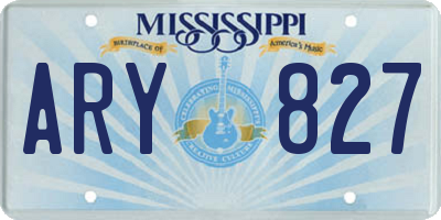 MS license plate ARY827