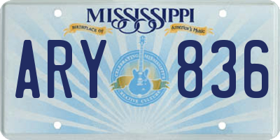 MS license plate ARY836