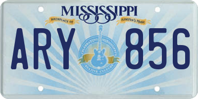 MS license plate ARY856