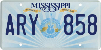 MS license plate ARY858