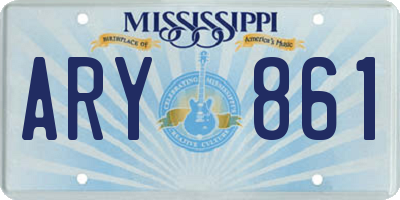 MS license plate ARY861