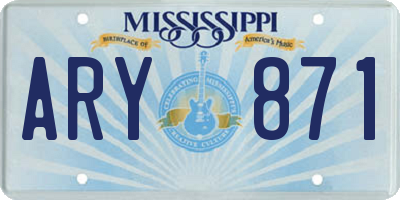 MS license plate ARY871