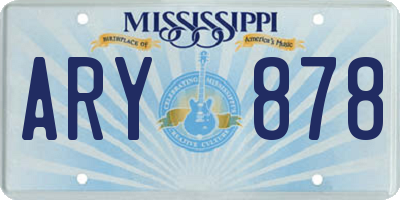 MS license plate ARY878