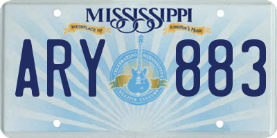 MS license plate ARY883