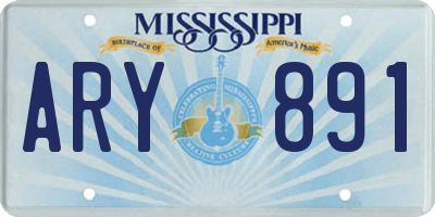 MS license plate ARY891