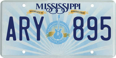 MS license plate ARY895
