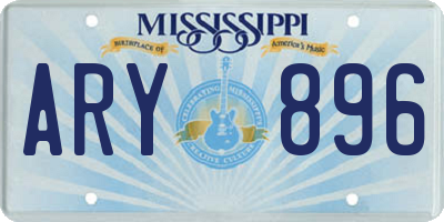 MS license plate ARY896