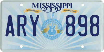 MS license plate ARY898