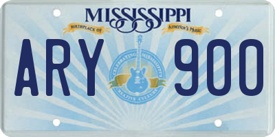 MS license plate ARY900