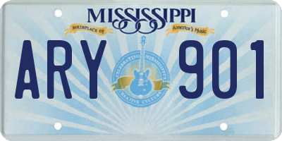 MS license plate ARY901