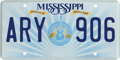 MS license plate ARY906