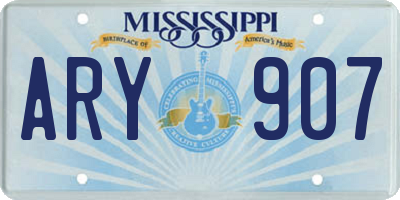 MS license plate ARY907