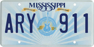 MS license plate ARY911