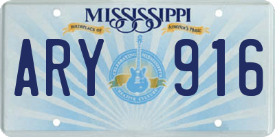 MS license plate ARY916