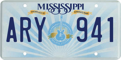 MS license plate ARY941