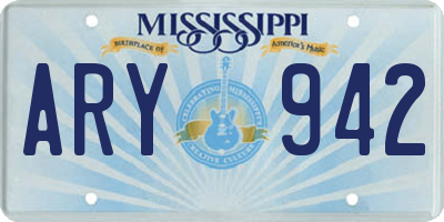 MS license plate ARY942