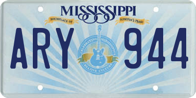 MS license plate ARY944