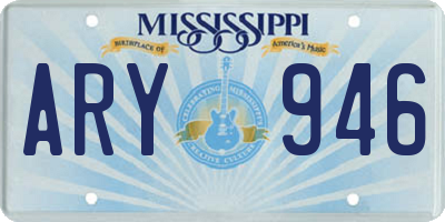 MS license plate ARY946