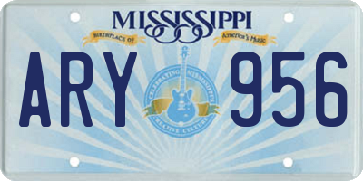 MS license plate ARY956