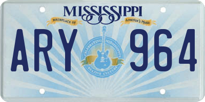 MS license plate ARY964