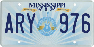 MS license plate ARY976
