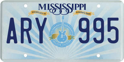 MS license plate ARY995