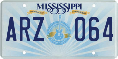 MS license plate ARZ064