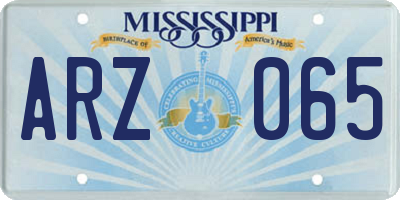 MS license plate ARZ065