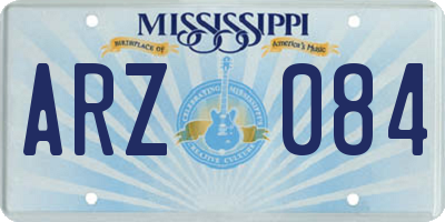 MS license plate ARZ084