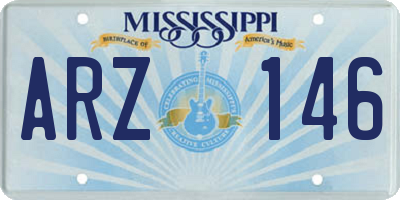 MS license plate ARZ146