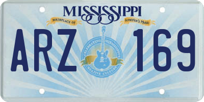 MS license plate ARZ169