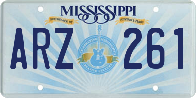 MS license plate ARZ261